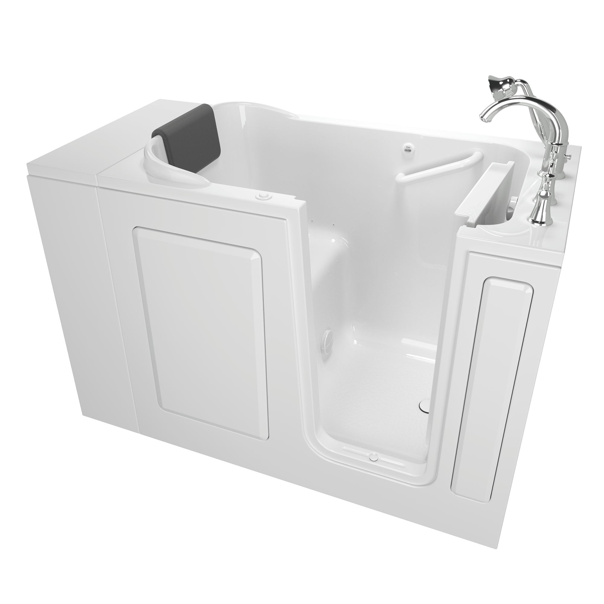 Gelcoat Premium Series 48x28 Inch Walk In Bathtub with Air Massage System   Right Hand Door and Drain ST WHITE